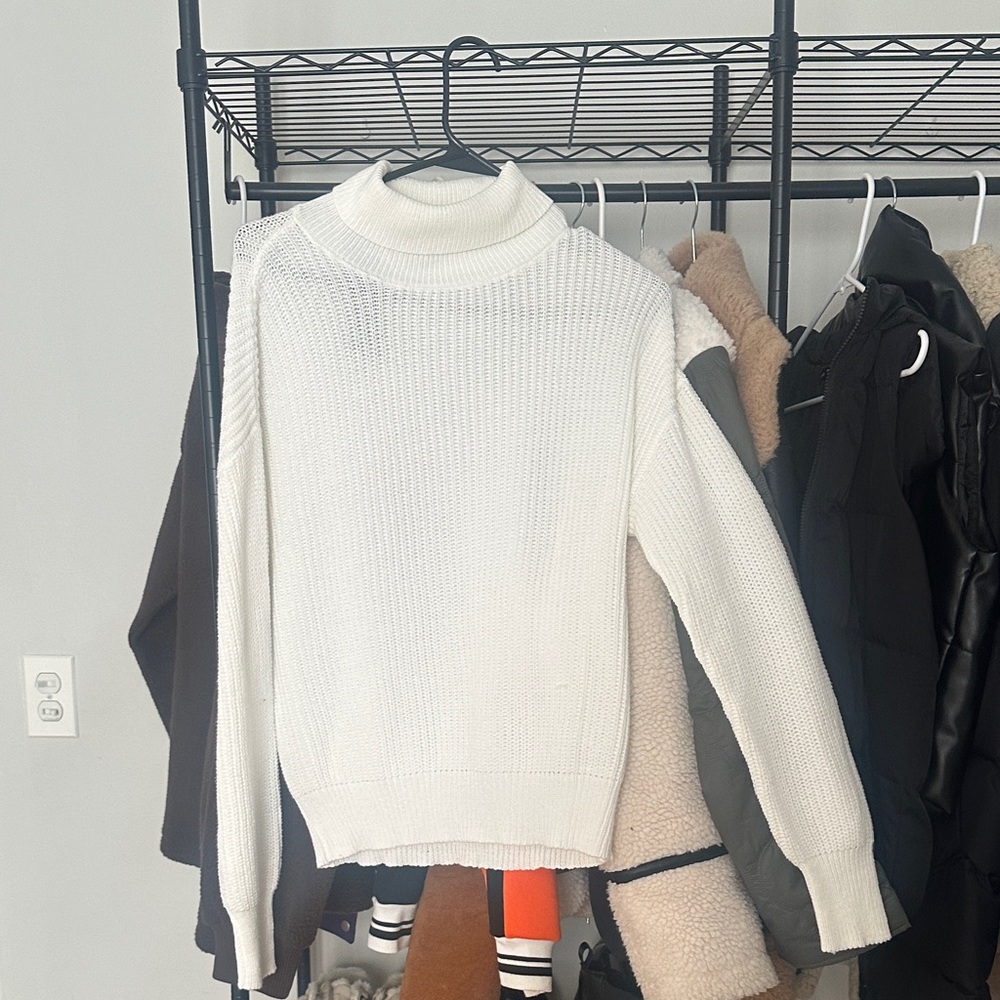 Fashion Nova Classic White Turtleneck Sweater